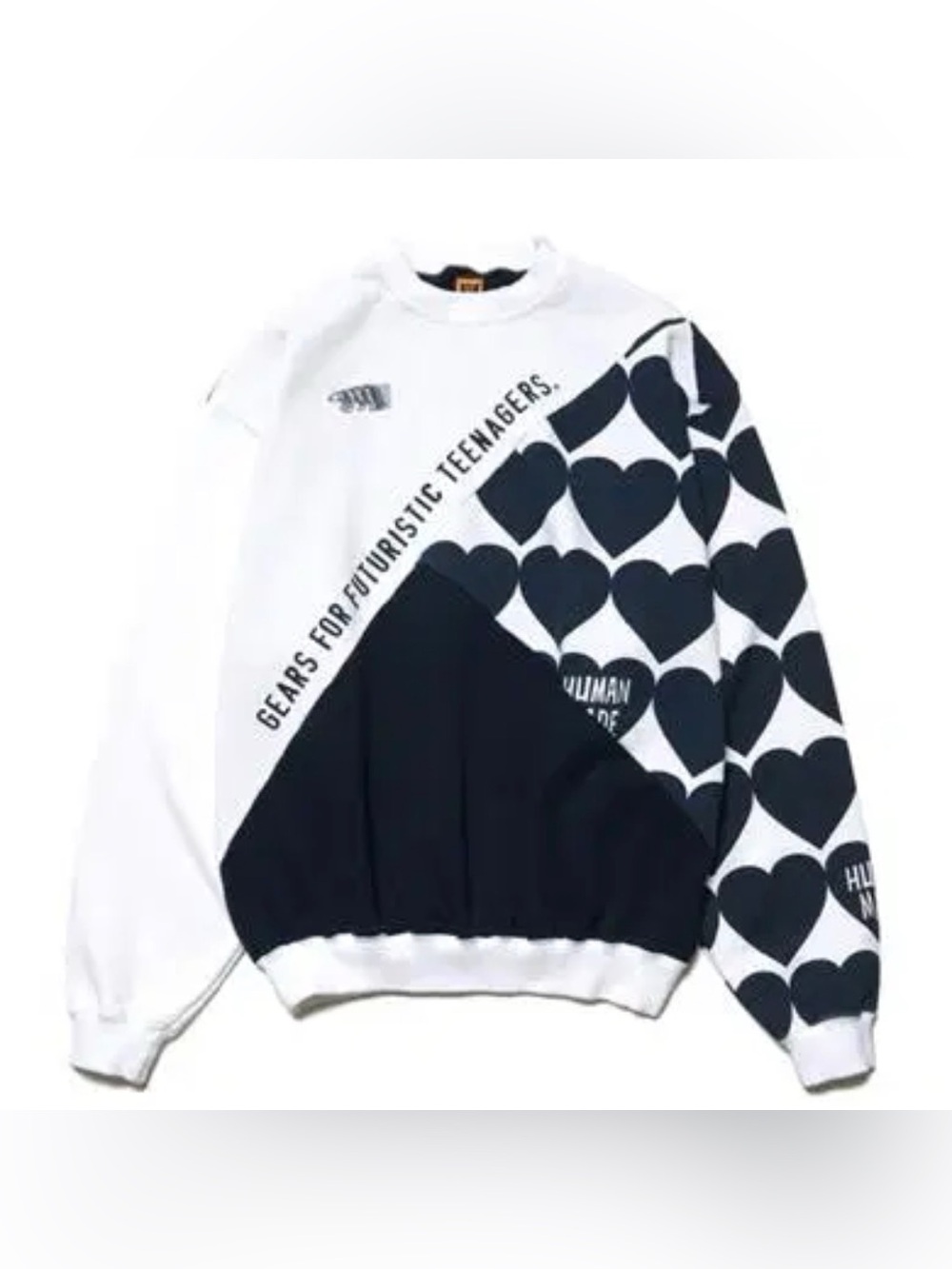 Human Made Crazy Sweatshirt In Heart Pattern Size Large